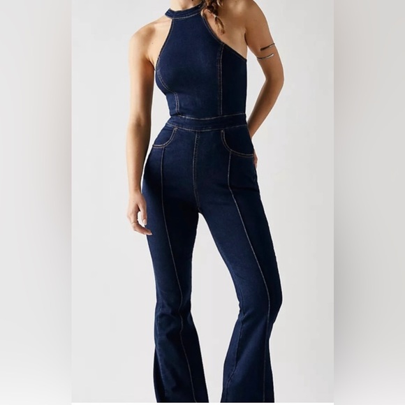 Brand New, Never Worn! Free People Sydney Curvy Jumpsuit - Picture 1 of 4